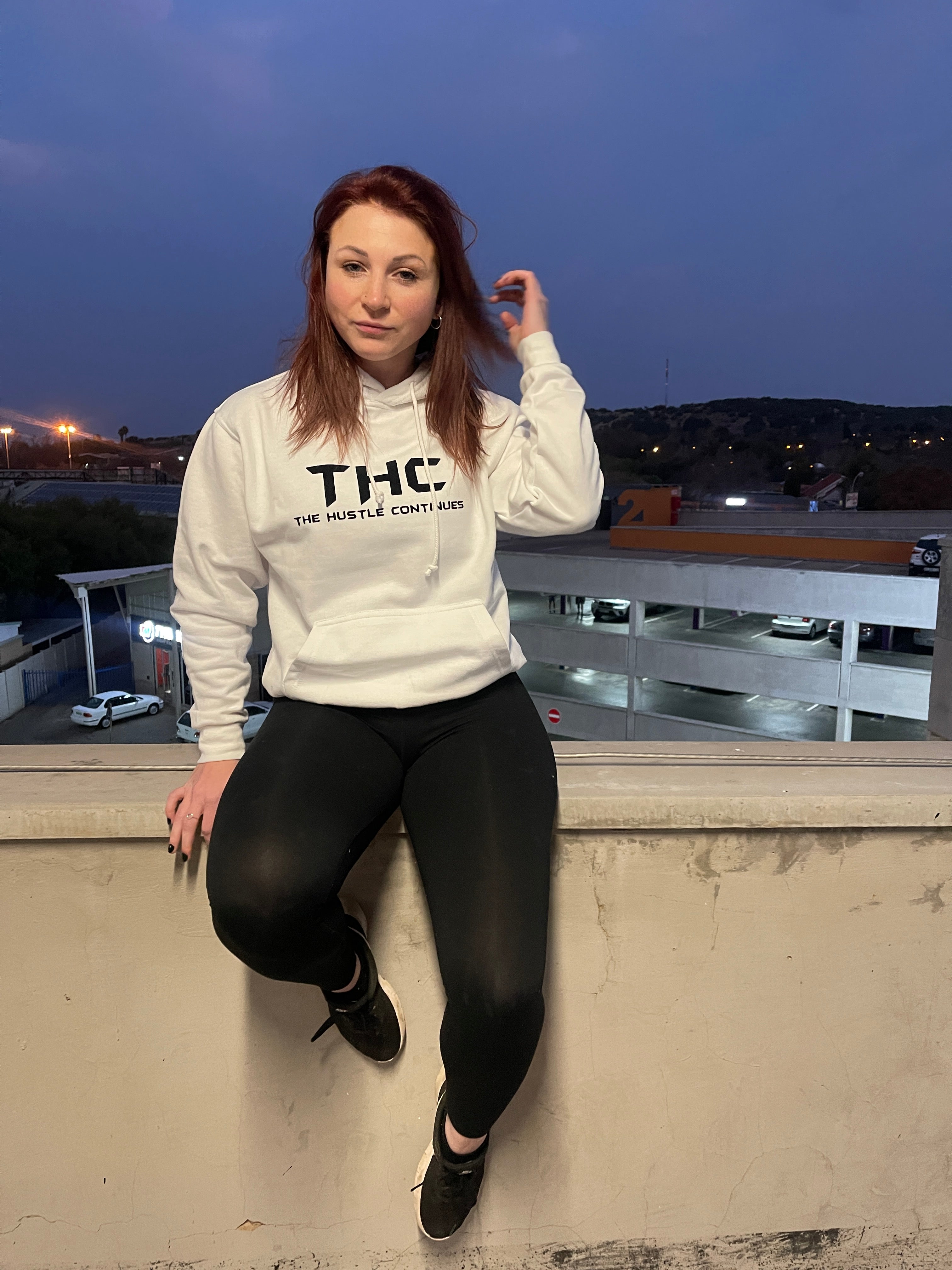 pearl white performance hoody
